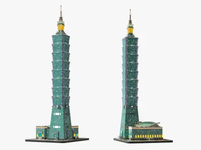  Taipei 101 Illuminated Tower 