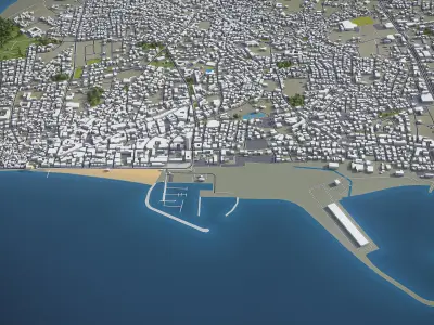 Larnaca  Low-poly 3D model