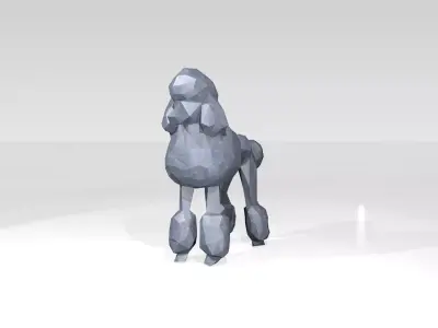 Poodle Low Poligonal 3D model