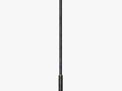 Cast iron street light lamp with 2 luminaries 3D model