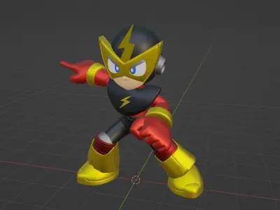 Elecman - Megaman Powered up 3D model