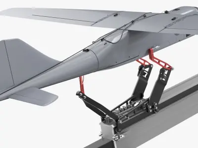  Drone Launch Rail Platform with UAV 