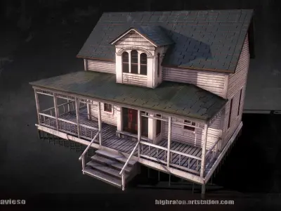 White House Low-poly 3D model