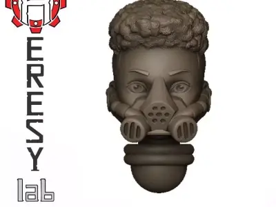 Heresylab - Female Sci-Fi heads for conversions SET 16 of 21 3D print model