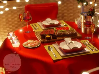 Hot Air Balloon Date 3D model