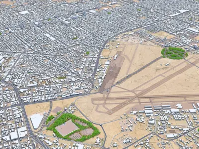 Riyadh Downtown Saudi Arabia Low-poly 3D model