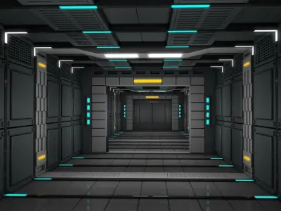 Sci Fi Corridor   3D model