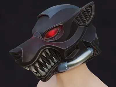 Si Fi Space Wolf Wearable Cosplay  Helmet 3D print model