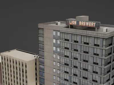 City Pack Low-Poly Building Collection Low-poly 3D model