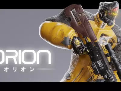 Low Poly - Cybernetic Hitman - Orion Low-poly 3D model