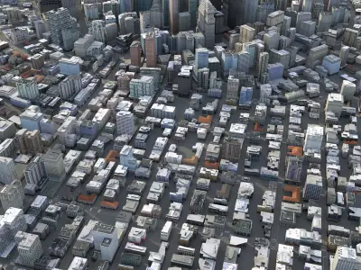 City 68 Low-poly 3D model