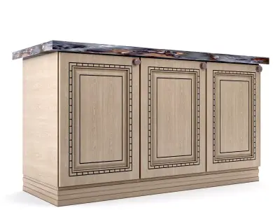 kitchen island table vol2 3D model