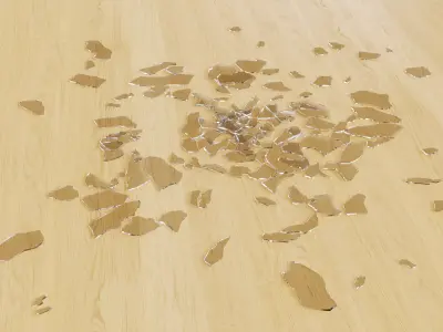 Broken Glass Debris - Large 3D model