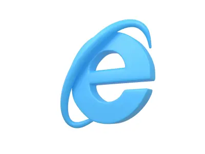 Internet Explorer Logo v1 002 Free low-poly 3D model