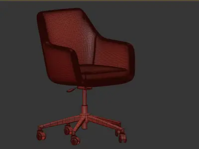 Office chair NORA CREAM 3D model