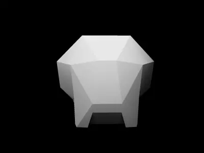 baby bear piggy bank Low-poly 3D model