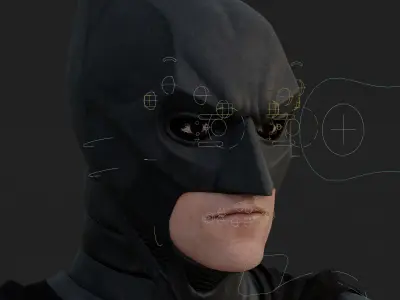 Dark Knight Batman 3D Model Rigged PBR Superhero FBX OBJ Blender Low-poly 3D model