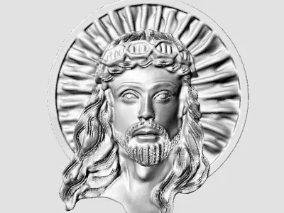 Jesus god pendent -01 3D print model