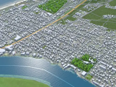 Jurmala Latvia Low-poly 3D model