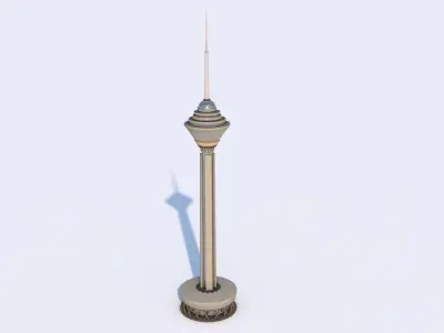 Milad Tower Low-poly 3D model