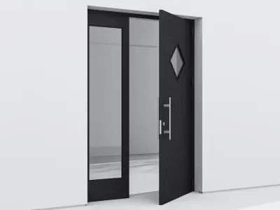 Aluminium door 136 3D model