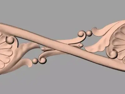 European furniture 3D relief models for CNC wood engraving E225 3D model