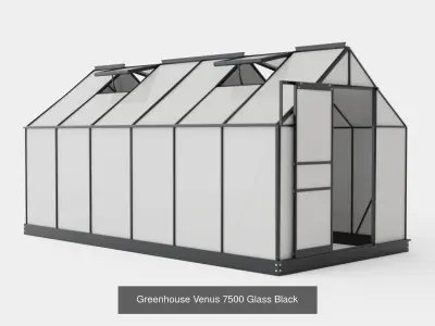 Collection of Greenhouse Venus 7500 Glass - 3 Models 3D Model Pack