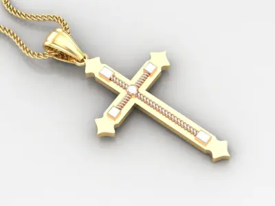 Cross Light Gold 4CP073 3DM STL 3D model
