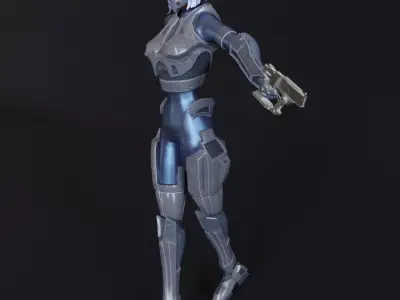 Aurora Steelheart - 3D Character Low-poly 3D model