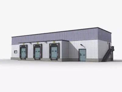 Factory x21 Low-poly 3D model