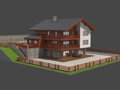 Chalet House 1 3D model