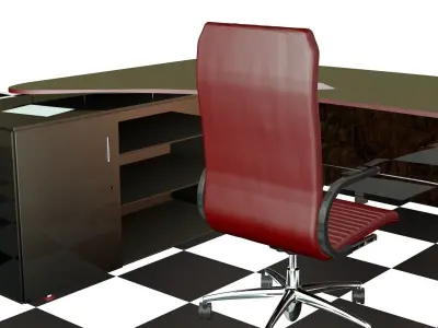 desk administrative 3D model