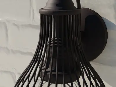 Lamp for exterior Low-poly 3D model