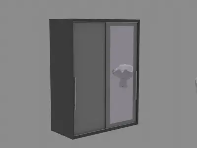 Wardrobe with drawers Free 3D model