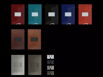 Simon 25 Plus - 1 Gang Light Switch 3D model