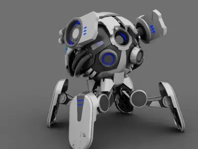 Combat Droid  rigged character 3D model purchase