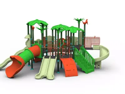 High detailed 3D model playGround kindergarten set  3D model Low-poly 3D model