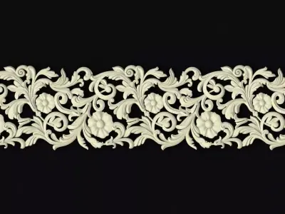carved baguette  3D model 2