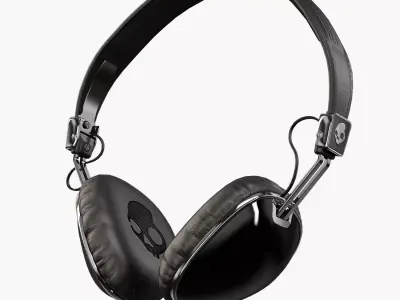 Skullcandy Navigator Black headphones Low-poly 3D model