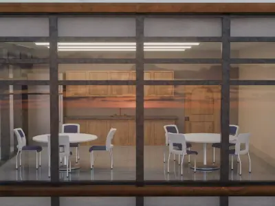 Corporate Office Building made in Blender 3D model