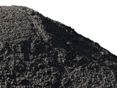 A mountain of asphalt Low-poly 3D model