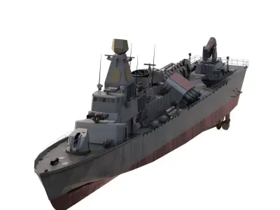 US NAVY GUIDED MISSILE PATROL BOAT 3D model