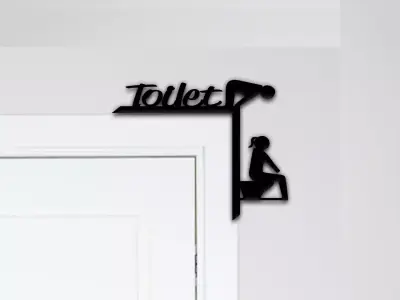 Toilet Door Corner Decor 3D print model
