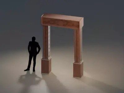 Door Frame Low-poly 3D model