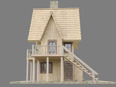 Wood Game Hause 3D model