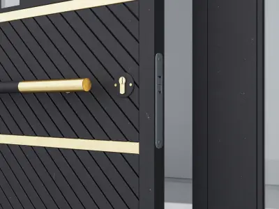 Aluminium door 290 3D model