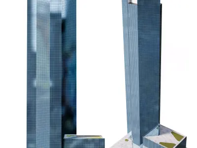 Skyscraper04 NewYork-Style Low-poly 3D model