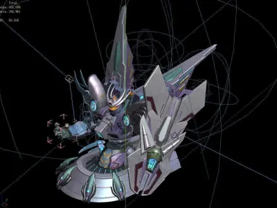Future World - Mechanical and Mechanical Statue 03 3D model