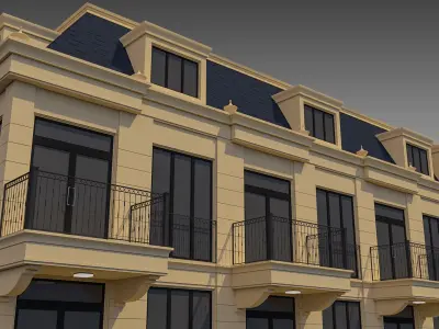 Apartment Building 011 3D model