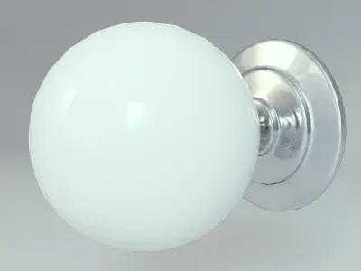 Wall Lamp Single White 3 3D model